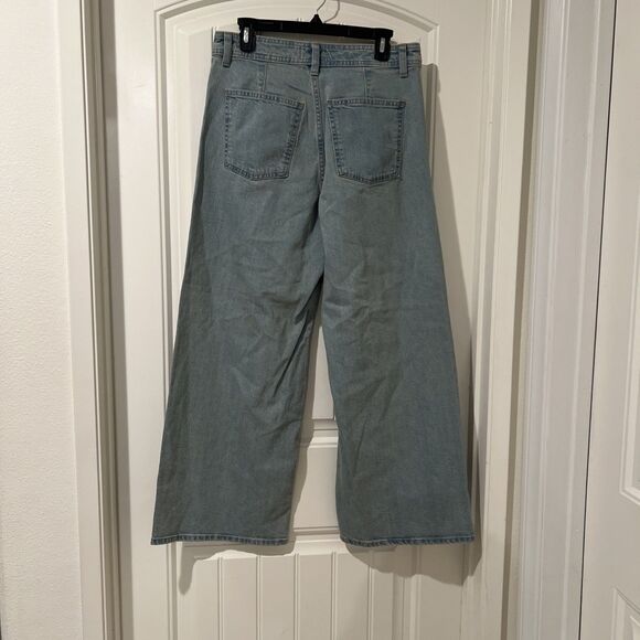 Women's High-Rise Sailor Wide Leg Ankle Jeans - Size 10 Universal Thread - Picture 4 of 5